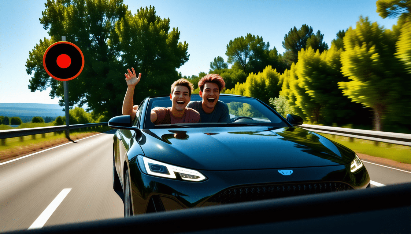 découvrez l'histoire de deux camarades qui, après avoir fait l'acquisition d'une nouvelle auto, se retrouvent face à une situation imprévue lorsqu'ils sont surpris par un radar sur le chemin du retour. une aventure pleine de rebondissements et de réflexions sur la vitesse et la responsabilité au volant.