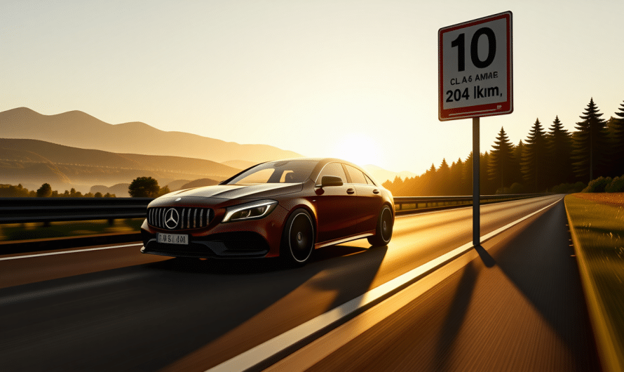 Excès de vitesse spectaculaire : une Mercedes CLA 45 AMG saisie après avoir atteint 204 km/h sur une route à 110