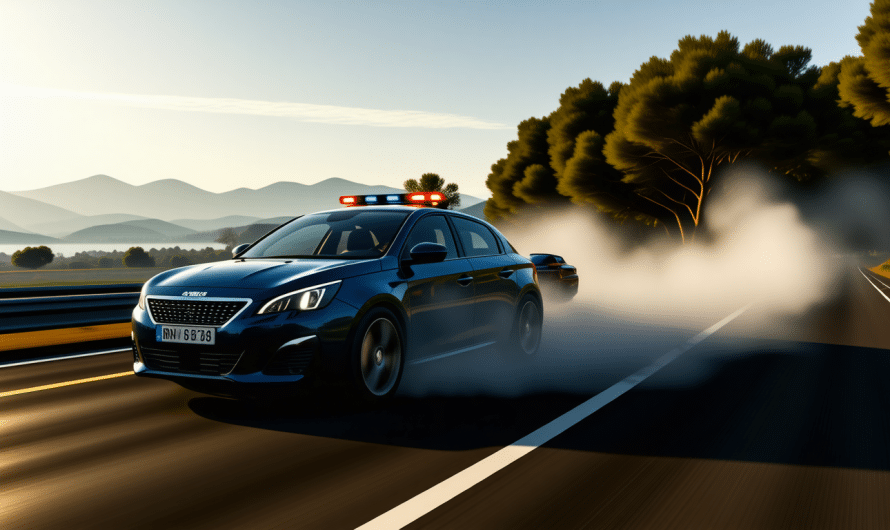 Une poursuite spectaculaire sur la RN 52 : la police intercepte une Peugeot 208