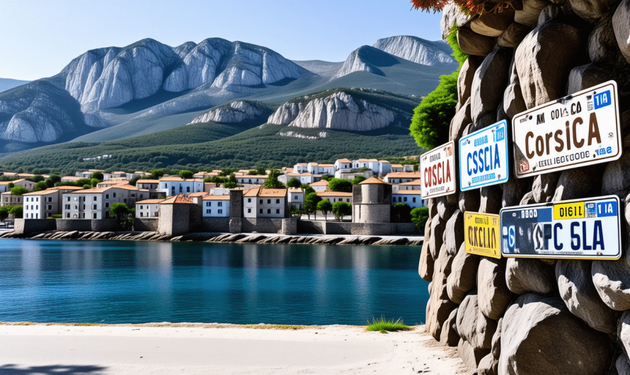 Plaques d&rsquo;immatriculation : les attraits de la Corse et les règles à connaître