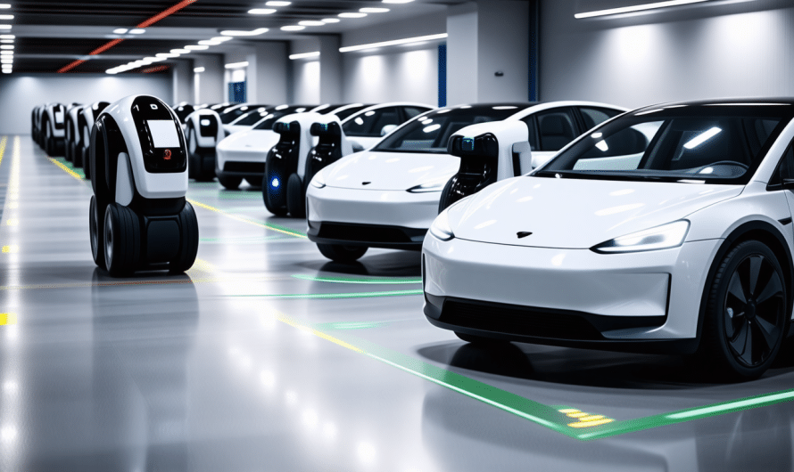 Des robots chargent les voitures électriques en Corée du Sud