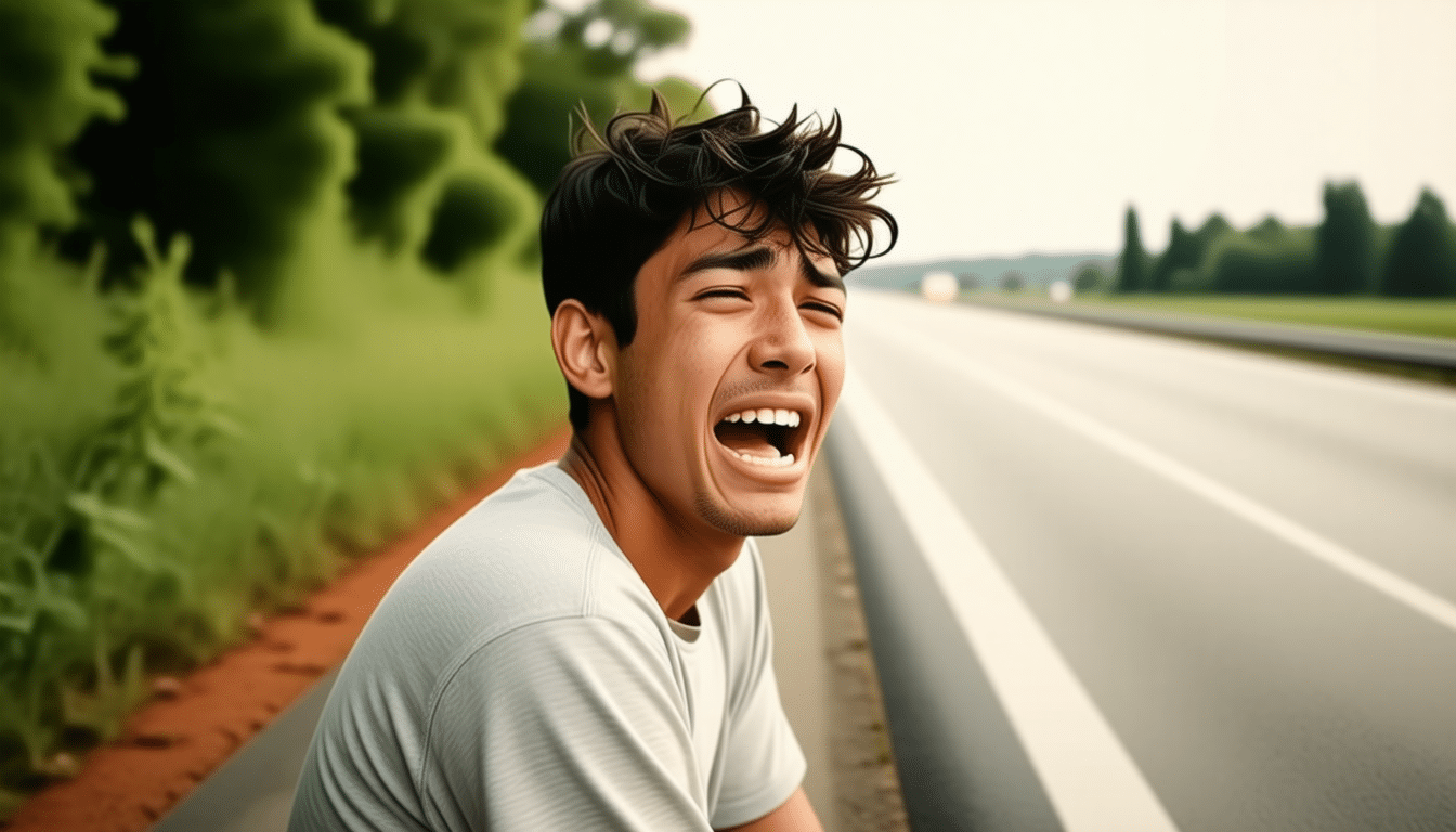 découvrez l'histoire touchante d'un conducteur en larmes, secouru par les gendarmes sur le bas-côté de la route. un récit émouvant qui met en lumière la compassion et l'humanité dans des moments difficiles.