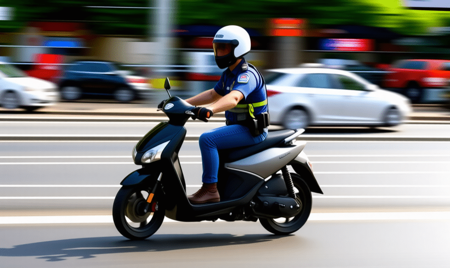 Un individu filme une course à 70 km/h en trottinette avec une cargaison impressionnante de drogue