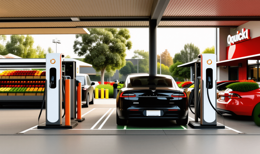 Nouvelles bornes de recharge ultra-rapides pour voitures électriques chez Grand Frais, Jardiland et Quick