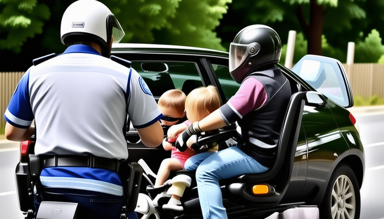 un motard vigilant alerte les autorités après avoir observé des enfants sans ceinture de sécurité dans une voiture. cette intervention rapide conduit à une amende pour le conducteur, soulignant l'importance de la sécurité routière pour les plus jeunes.