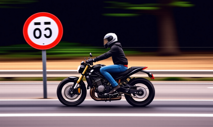 Un motocycliste pris en flagrant délit à 206 km/h sur une route où la limite est de 80, face à des sanctions rapides