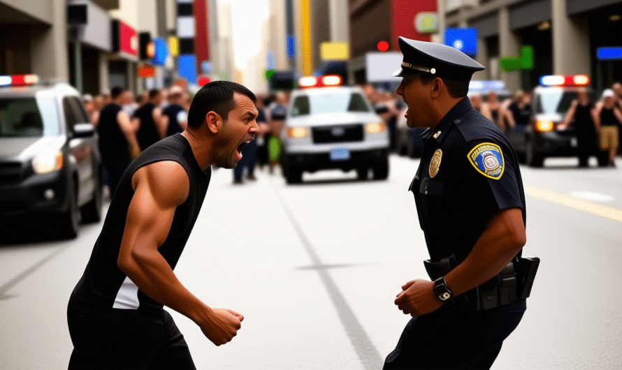 Un simple rappel provoque une réaction inattendue : un homme agressant un policier, et la justice entre en action