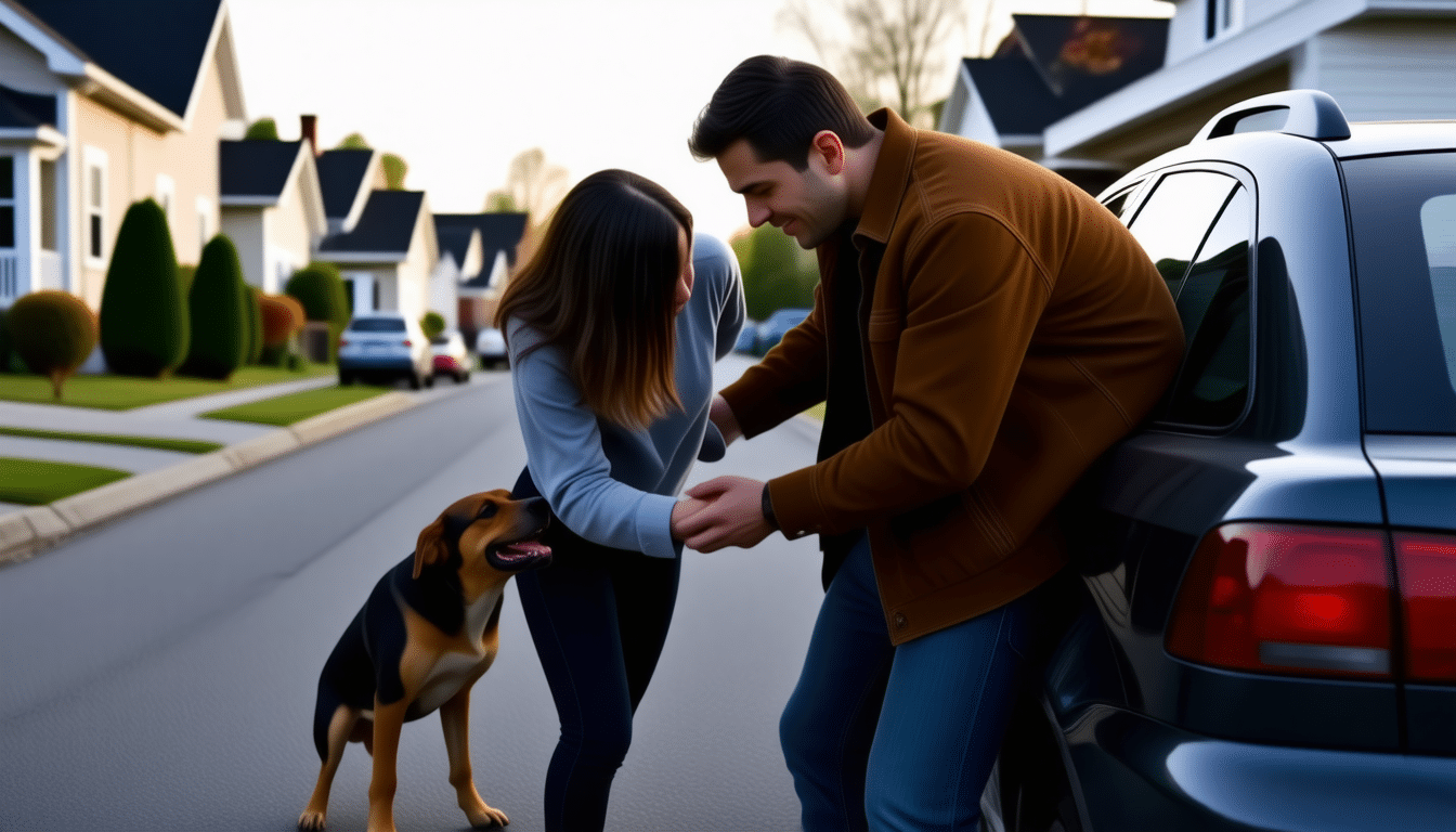 après avoir secouru sa voisine lors de l'agression de son chien, un homme lui dérobe sa voiture, dévoilant une histoire pleine de rebondissements inattendus.