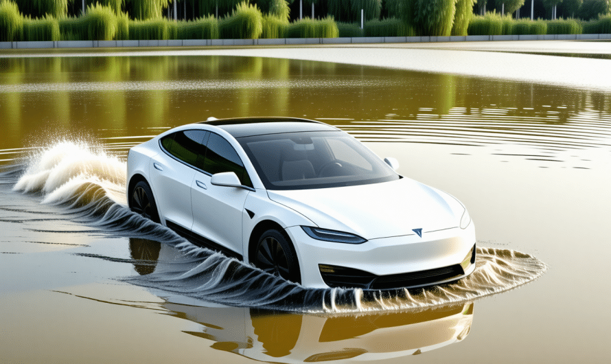 La Xiaomi SU7 se trompe de lieu : un parking devient un étang lors d&rsquo;une manœuvre aquatique inattendue