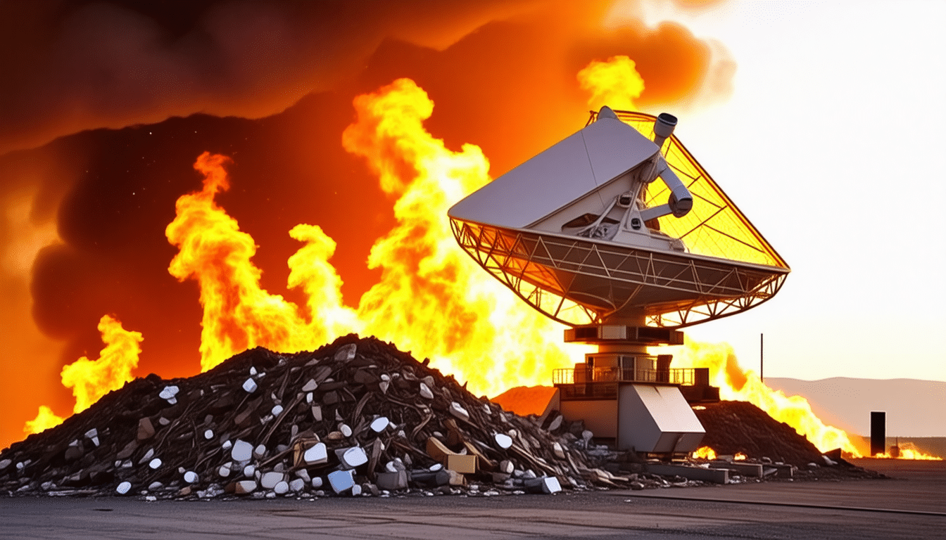 découvrez l'incendie surprenant d'un radar enflammé par des déchets, un événement hors du commun sans dégâts apparents.