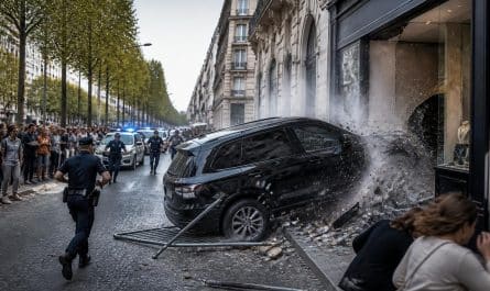 un braquage spectaculaire à la voiture-bélier s'est déroulé sur les champs-élysées, où plus de 200 000 € ont été dérobés en quelques minutes lors d'une casse éclair.