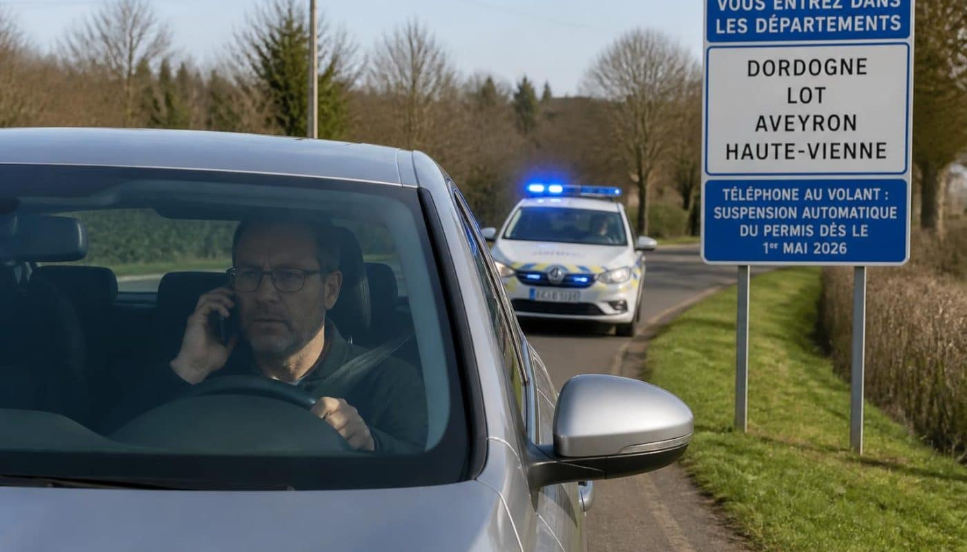 à partir du 1er mai 2026, la suspension automatique du permis sera mise en place dans quatre départements pour les conducteurs utilisant leur téléphone au volant, renforçant la sécurité routière.