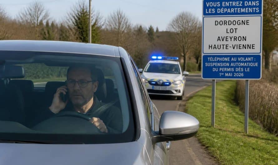 Téléphone au volant : suspension automatique du permis dans quatre départements dès le 1er mai 2026