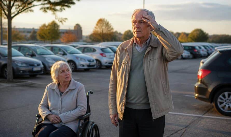 Un conducteur atteint de démence oublie l’emplacement de sa voiture, avec sa femme en fauteuil roulant à bord