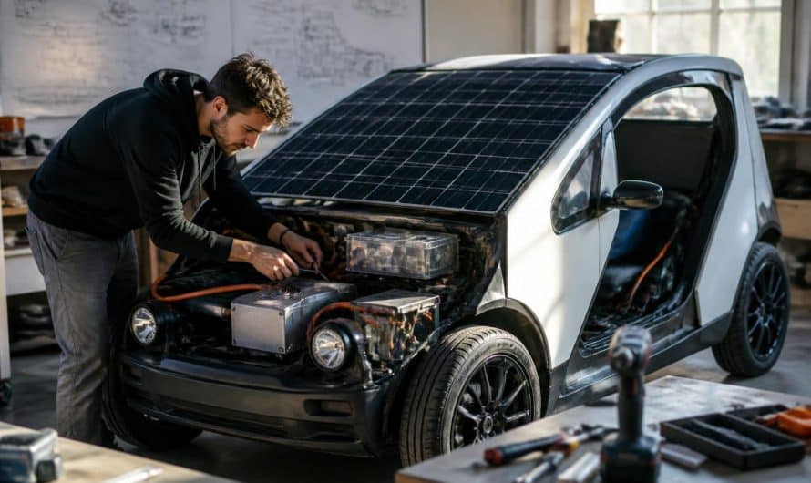 Un youtubeur relève le défi fou : construire une voiture solaire maison capable de parcourir 29 km