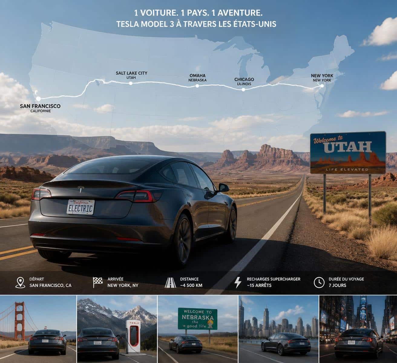 d&eacute;couvrez comment une tesla a r&eacute;ussi &agrave; traverser les &eacute;tats-unis en seulement 49 heures sans aucune intervention humaine, une prouesse technologique impressionnante.