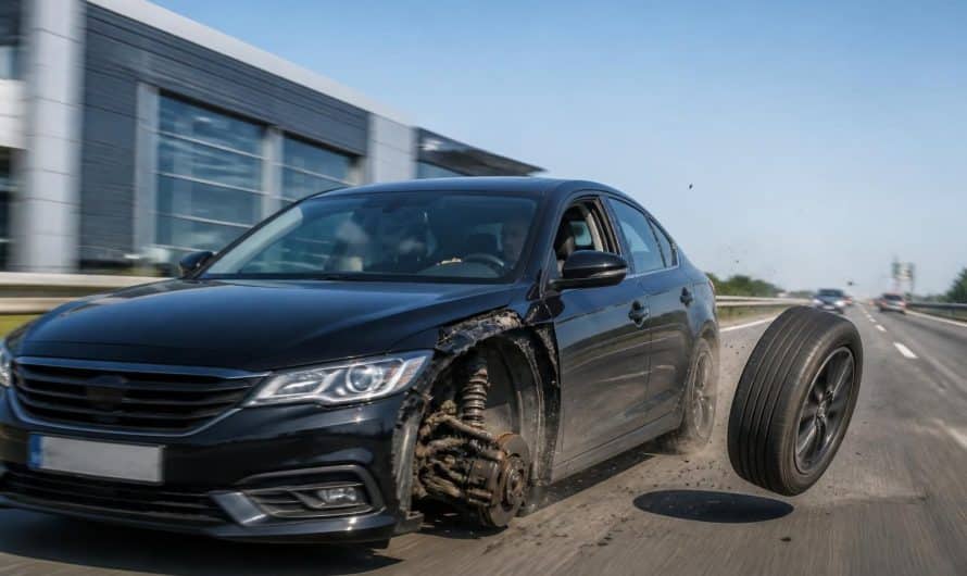 À plus de 100 km/h : Sa voiture vient de quitter le garage quand une roue se détache !