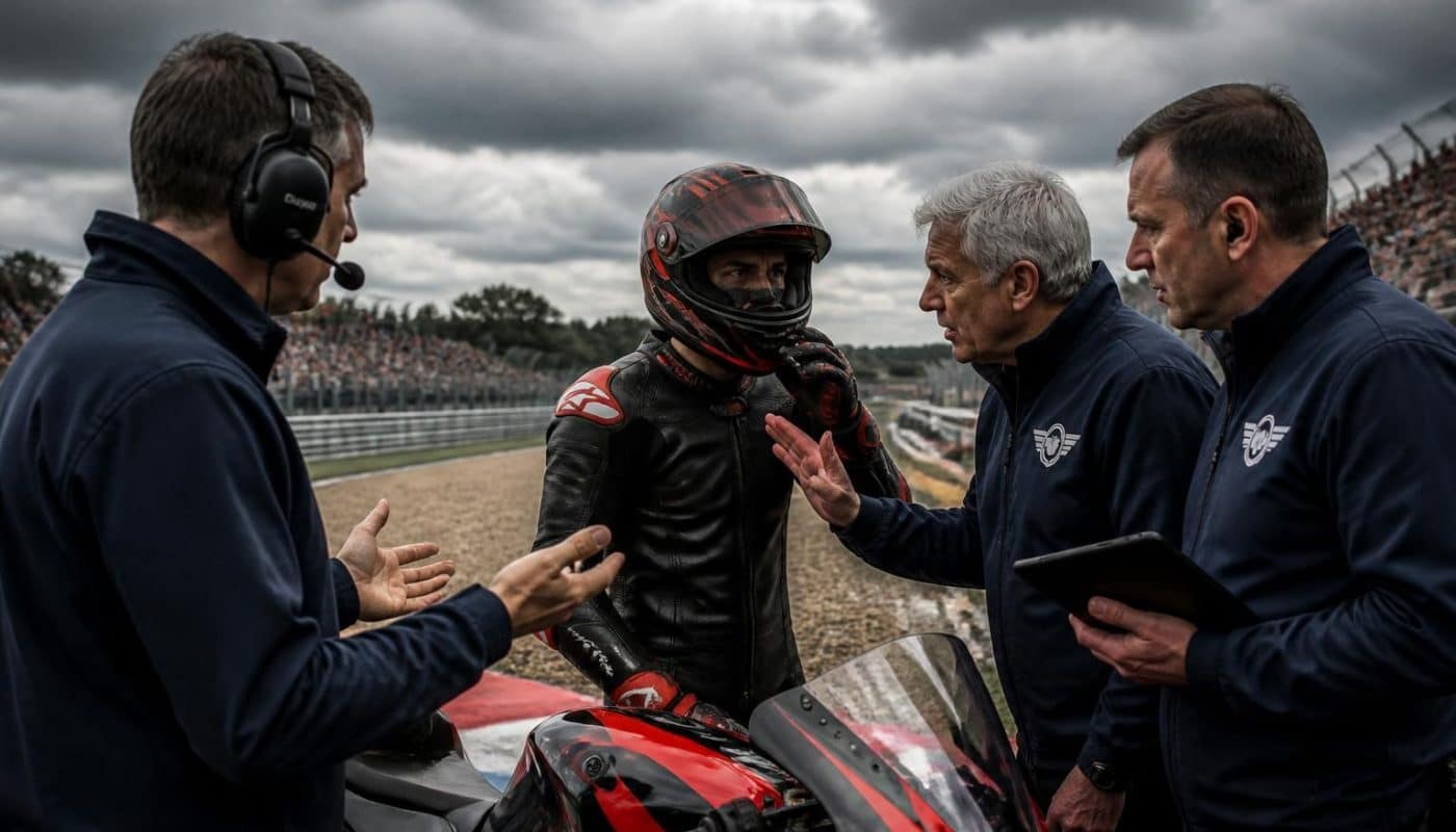revivez le coup de tonnerre du gp de tchéquie avec l'exclusion spectaculaire de bezzecchi par la fim, qui le prive de courir avec aprilia. toutes les réactions et analyses.