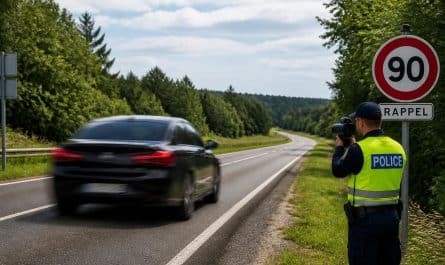 un conducteur a été contrôlé à 190 km/h sur une route limitée à 90 km/h, entraînant la perte immédiate de son permis de conduire pour un excès de vitesse spectaculaire.