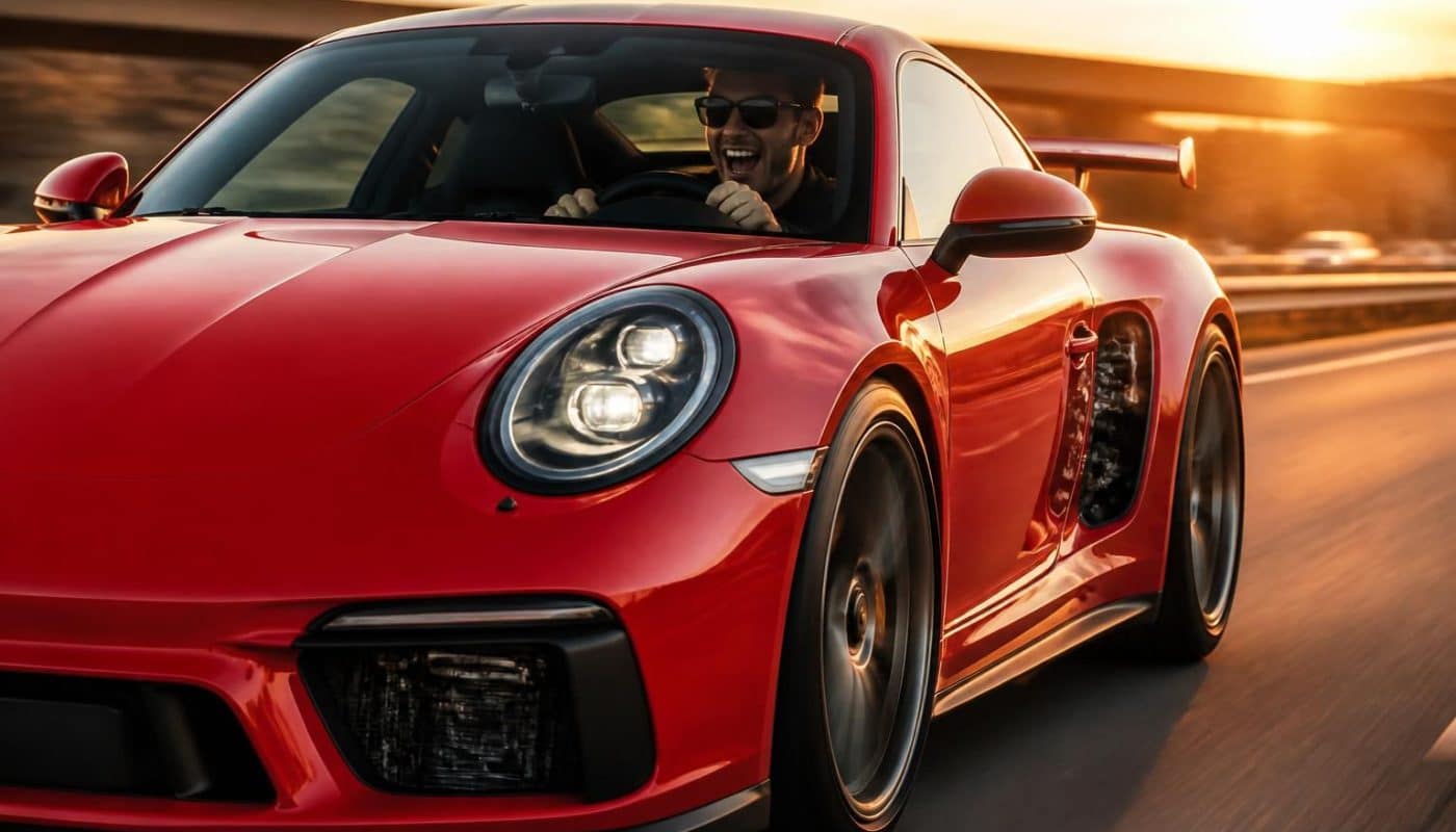 découvrez l'histoire d'un conducteur arrêté à plus de 170 km/h au volant de sa porsche, passionné par le bruit envoûtant de son moteur.