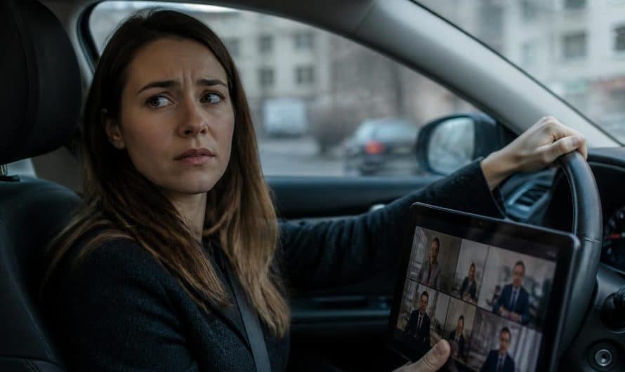 Elle ment en conduisant lors d’une audience en visioconférence avec le tribunal
