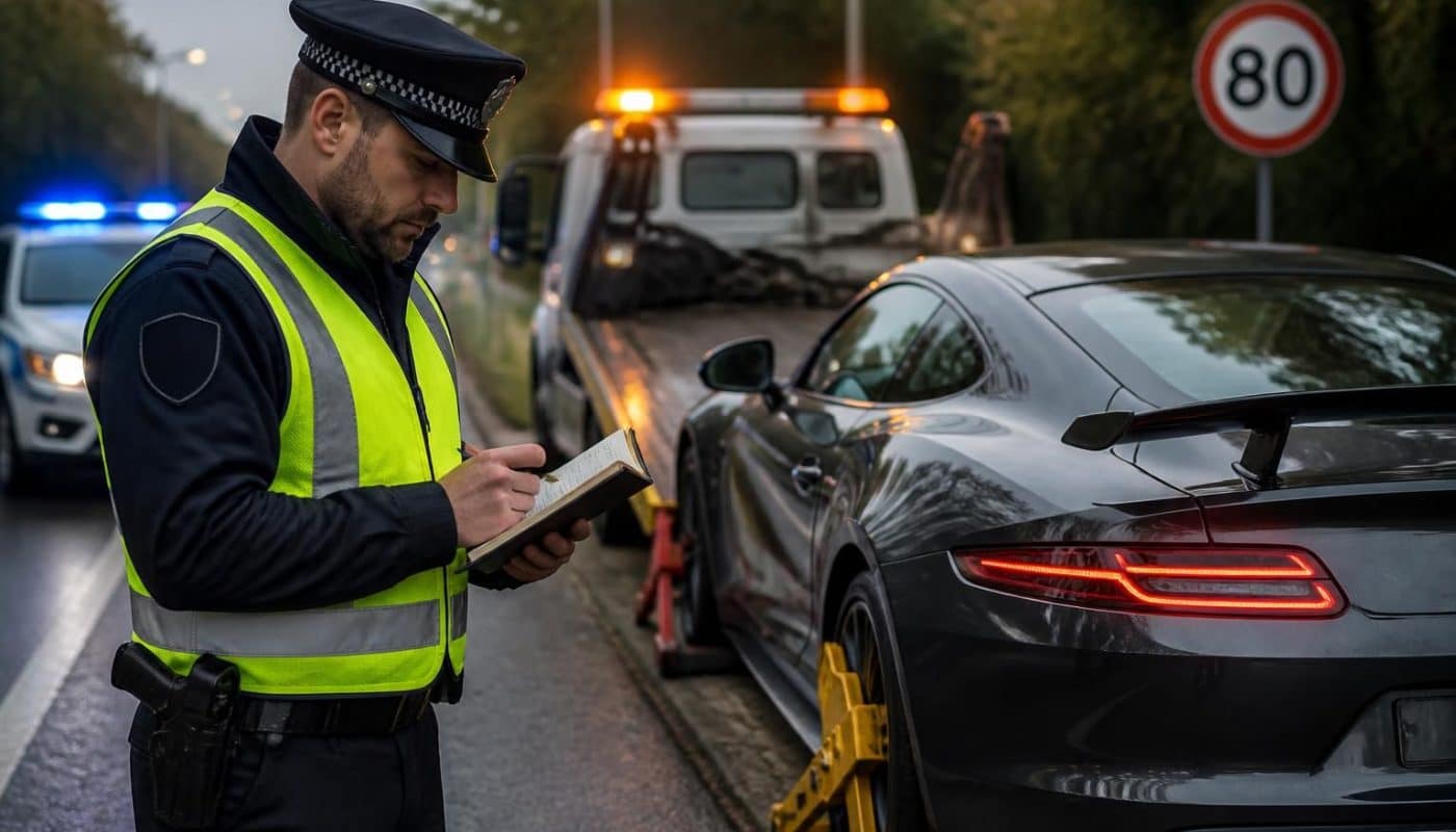 découvrez les conséquences graves d'un excès de vitesse à 164 km/h au lieu de 80, incluant le retrait de permis et la mise en fourrière du véhicule. informez-vous sur les sanctions et risques encourus.