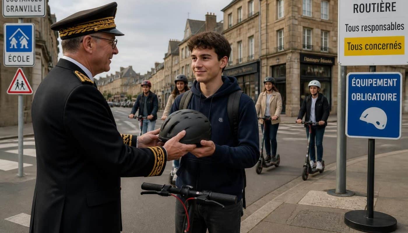 dans la manche, le préfet impose le port obligatoire du casque pour les trottinettes dès la rentrée afin de lutter contre l'augmentation des accidents et renforcer la sécurité des usagers.