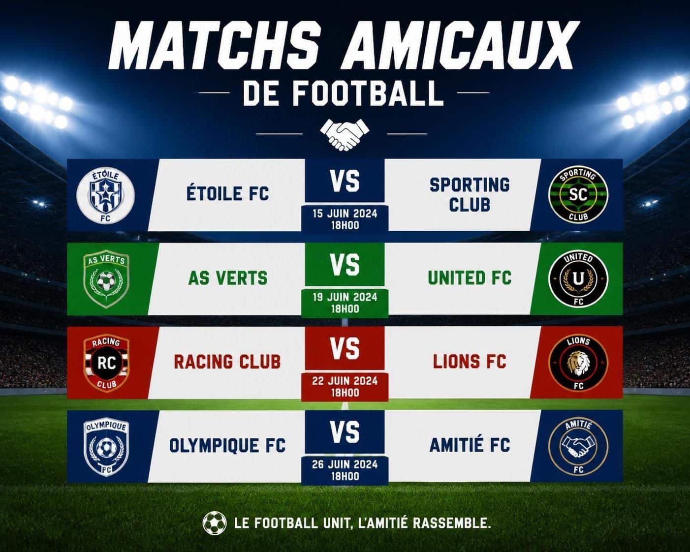 découvrez le calendrier complet des matchs amicaux de préparation prévus pour le samedi 18 juillet. suivez toutes les rencontres et préparez-vous pour la saison à venir.