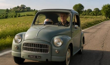 découvrez l'étonnant échange de max verstappen qui troque les circuits de formule 1 pour une fiat topolino à 45 km/h, une aventure inattendue pleine de charme et de nostalgie.