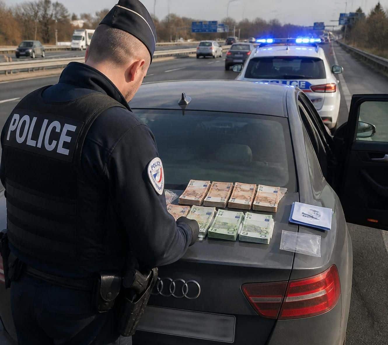 plus de 120 000 € de fausse monnaie ont été saisis dans un véhicule, conduisant le conducteur à faire face à la justice pour cette infraction grave.