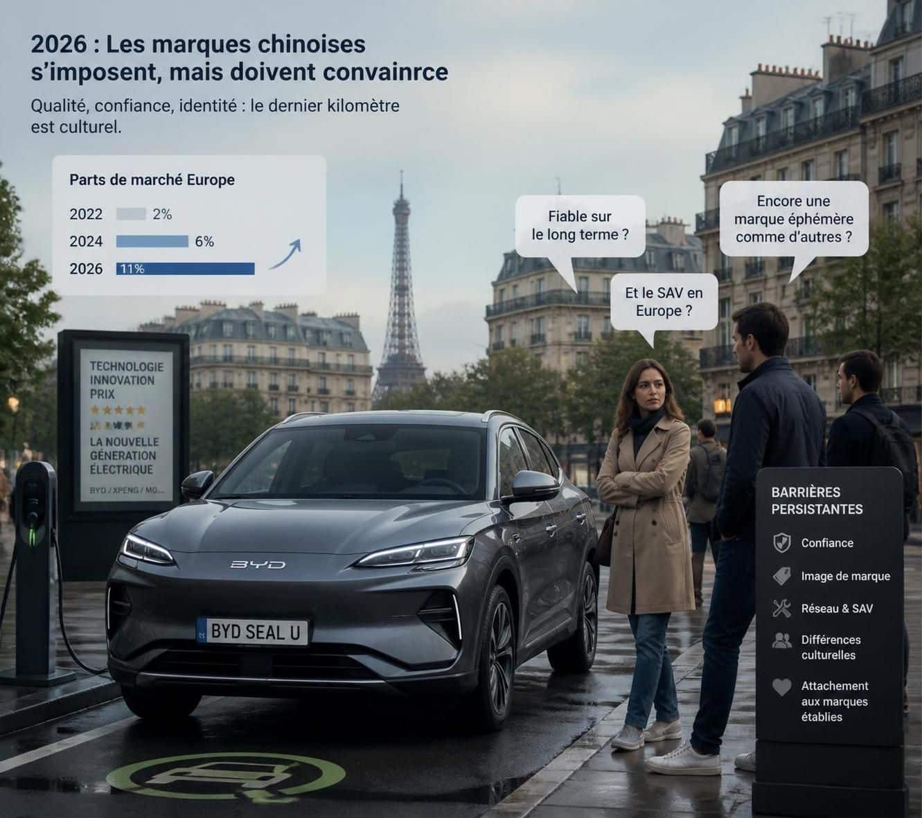 d&eacute;couvrez les raisons pour lesquelles les ventes des marques automobiles chinoises stagnent &agrave; 5% du march&eacute; fran&ccedil;ais et les d&eacute;fis auxquels elles doivent faire face.