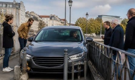 découvrez l'histoire surprenante d'une conductrice coincée sur une passerelle piétonne et les défis inattendus qu'elle a dû affronter.