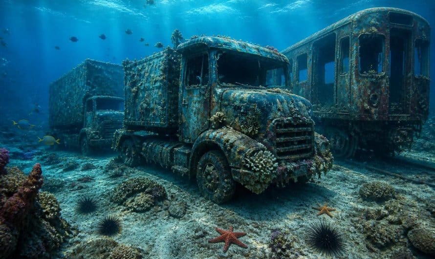 découvrez comment des camions et des wagons de métro immergés sont transformés en récifs artificiels pour favoriser la biodiversité marine et protéger les écosystèmes sous-marins.