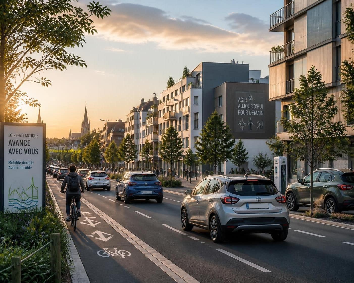 en loire-atlantique, les voitures &eacute;lectriques s&eacute;duisent de plus en plus avec une vente qui d&eacute;passe largement celle des v&eacute;hicules thermiques : 7 &eacute;lectriques vendues pour 3 thermiques.