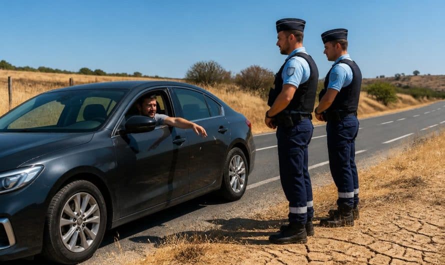 En plein épisode de sécheresse, il lance son mégot depuis sa voiture… sous le regard vigilant des gendarmes