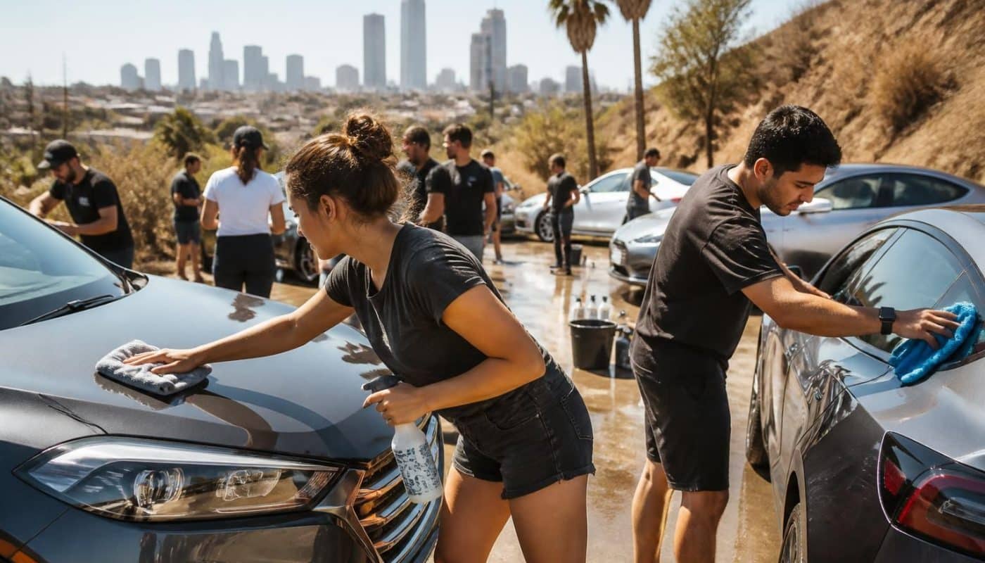 découvrez comment une entreprise de lavage auto innove face à la sécheresse en organisant un concours surprenant de nettoyage sans eau, alliant écologie et créativité.