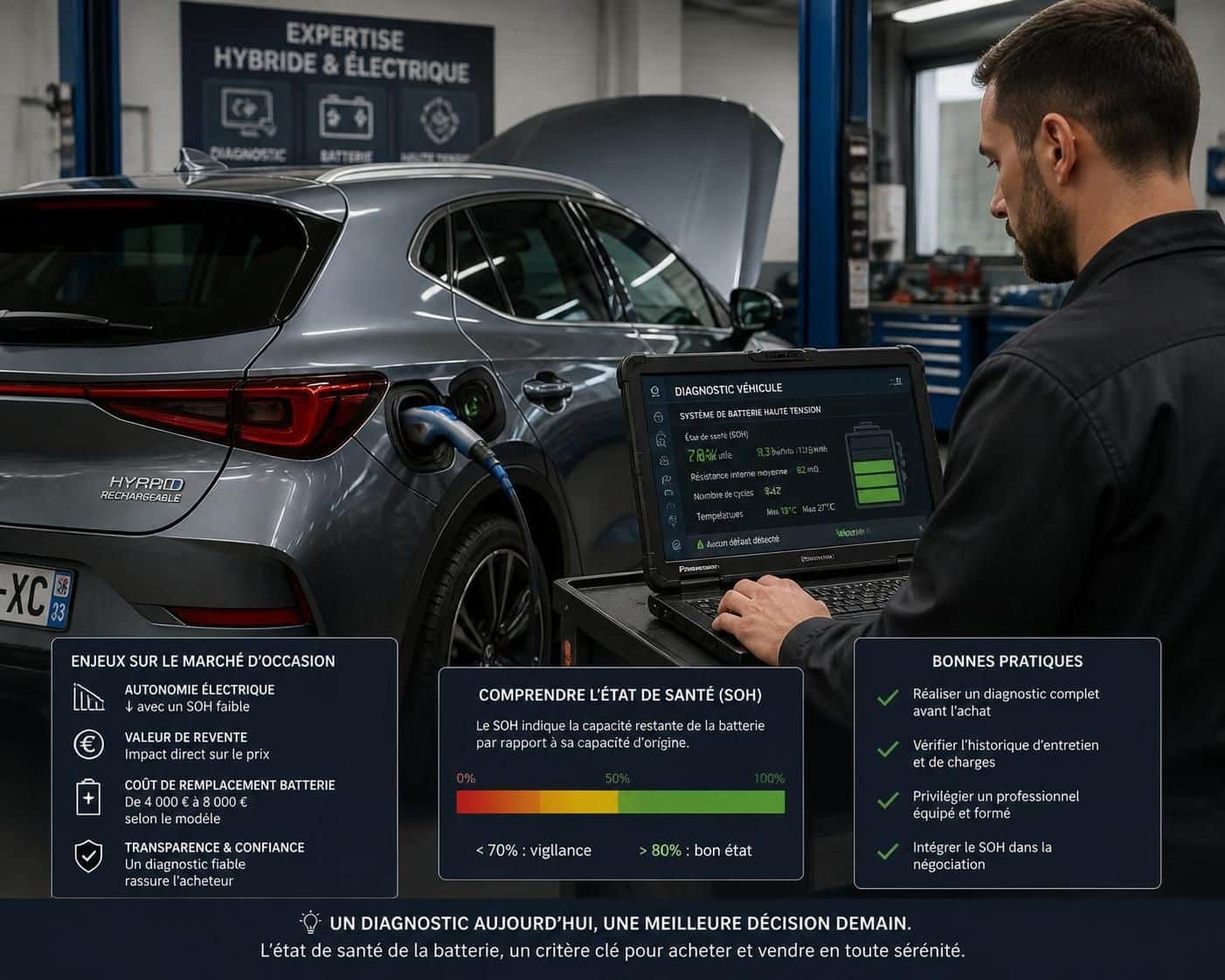 d&eacute;couvrez les d&eacute;fis et les surprises li&eacute;es aux batteries d'hybrides rechargeables d'occasion, et comment bien les choisir pour une performance optimale.