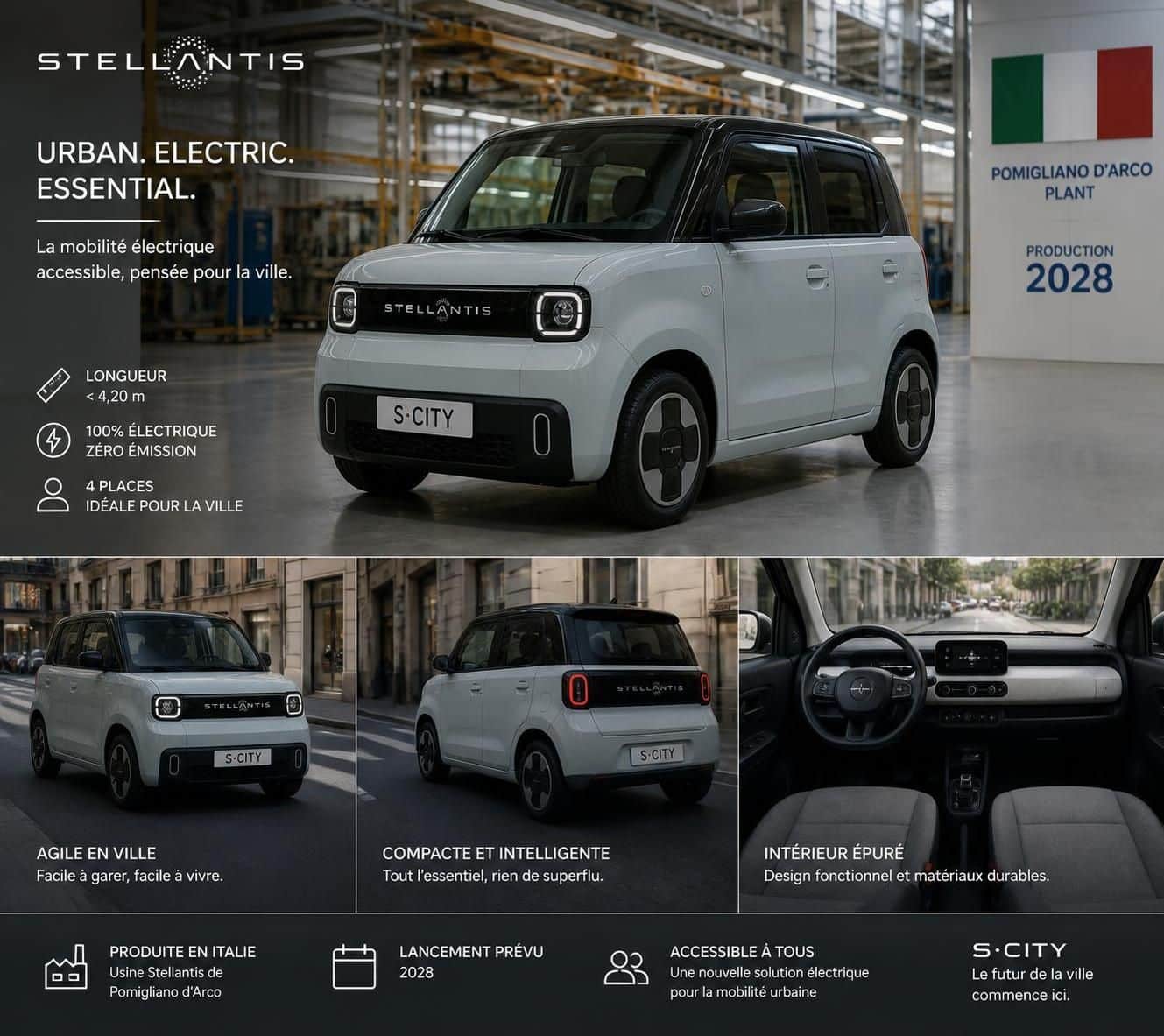 stellantis vise &agrave; d&eacute;mocratiser la voiture &eacute;lectrique avec son projet innovant e-car, rendant cette technologie accessible &agrave; tous.