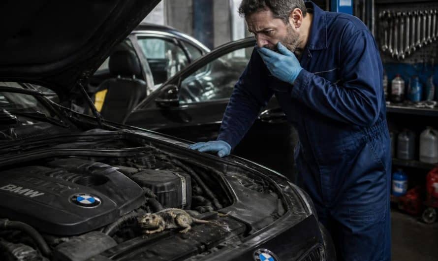 découvrez l'histoire étonnante d'une bmw dégageant une odeur suspecte, où le garagiste fait une découverte macabre : une souris en état de décomposition.