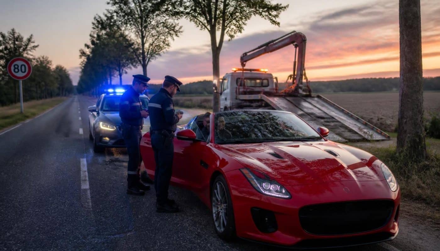 un conducteur surpris à 142 km/h sur une route limitée à 80 km/h a été immédiatement conduit en fourrière par la gendarmerie.