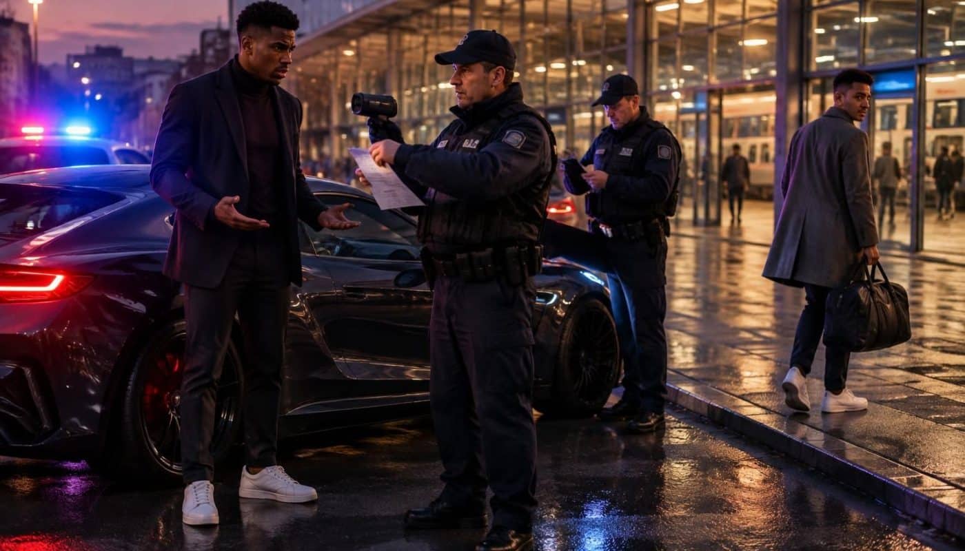 un joueur français a été sévèrement sanctionné après un excès de vitesse spectaculaire, commis alors qu’il accompagnait un ami à la gare.