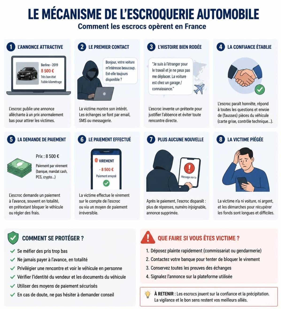 un homme escroque 55 personnes en achetant des voitures avec de faux ch&egrave;ques, d&eacute;robant plus de 400 000 euros.