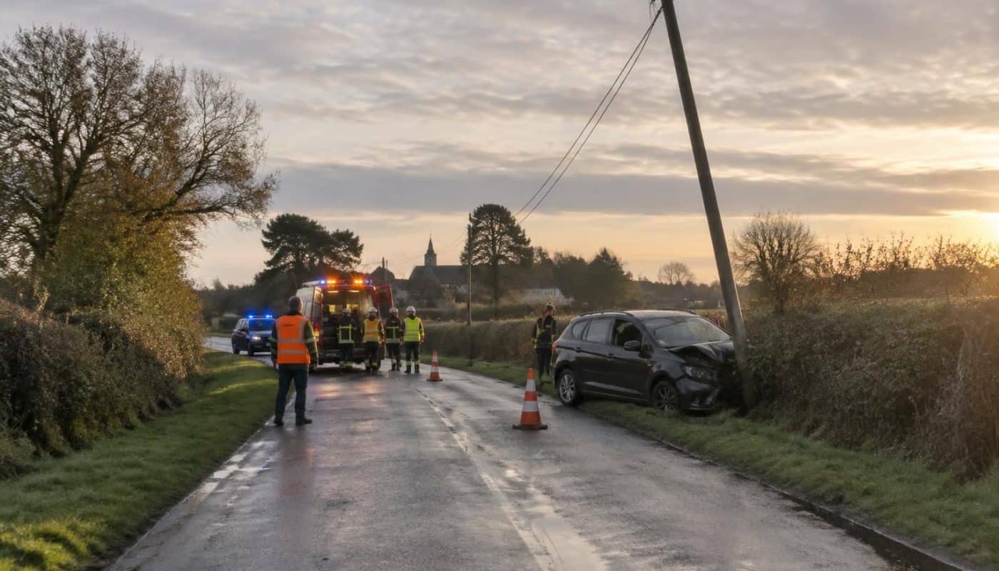 à corsept, un véhicule a percuté un poteau électrique. retour sur les circonstances de l’accident et ses conséquences.