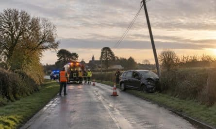 à corsept, un véhicule a percuté un poteau électrique. retour sur les circonstances de l’accident et ses conséquences.