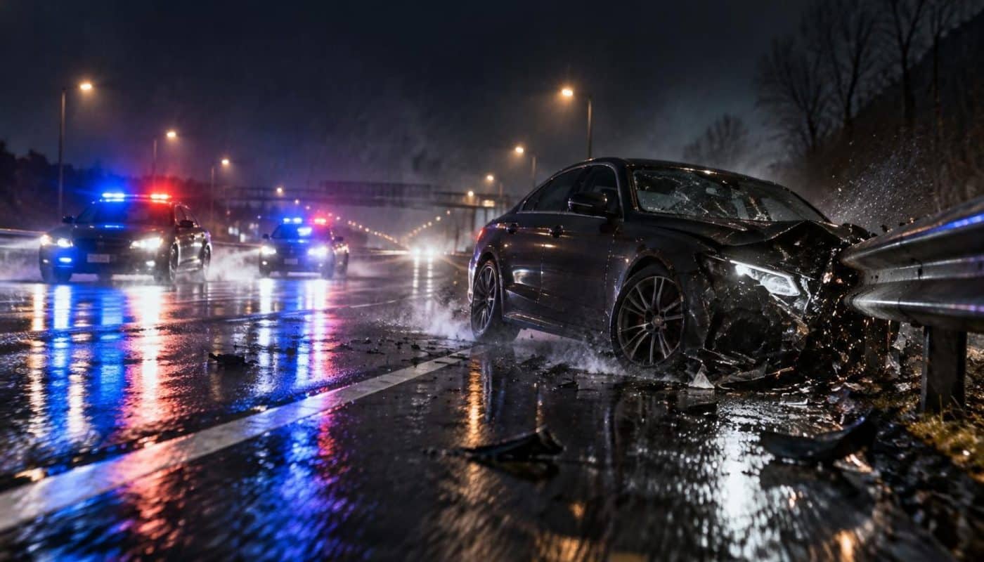 au volant de son audi, un automobiliste fonce à plus de 200 km/h pour échapper à la police. la course-poursuite prend une tournure dramatique.