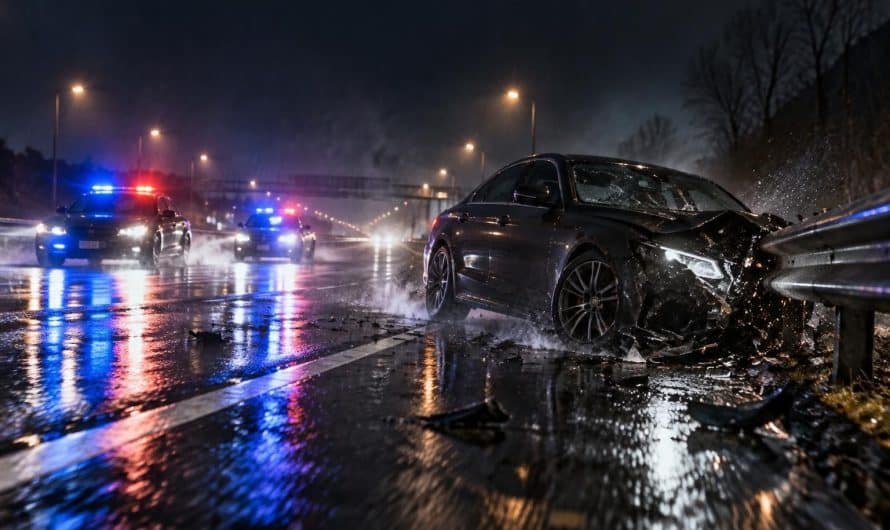 au volant de son audi, un automobiliste fonce à plus de 200 km/h pour échapper à la police. la course-poursuite prend une tournure dramatique.