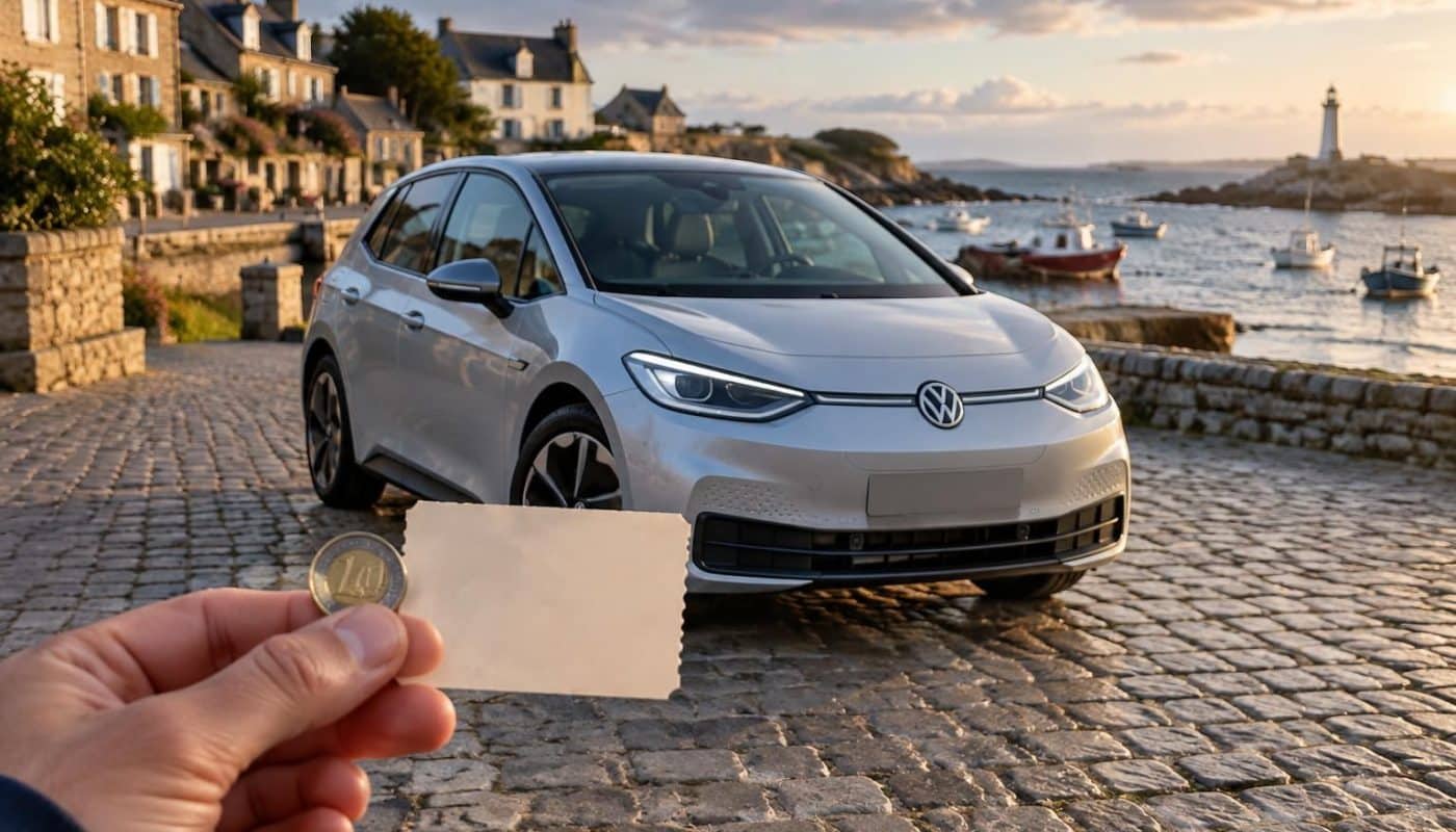 en bretagne, un ticket de tombola à 10 euros vous permet de tenter de gagner une volkswagen électrique estimée à 30 000 euros.
