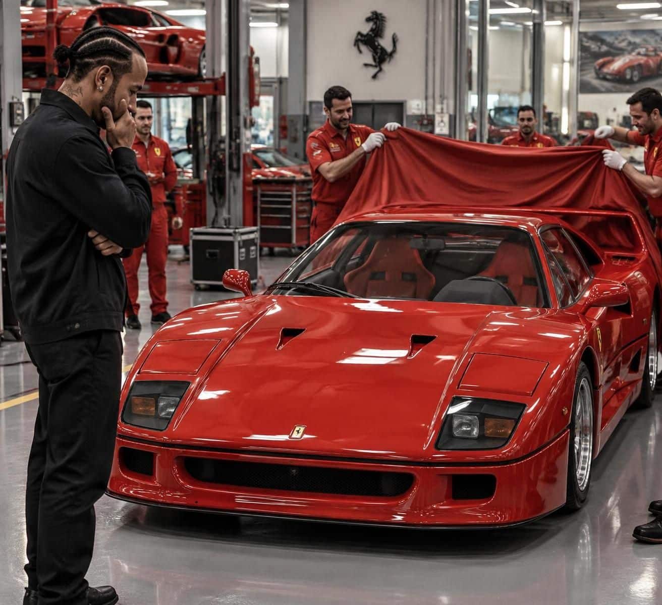 lewis hamilton d&eacute;voile les coulisses de la restauration de sa mythique ferrari f40 et partage les d&eacute;tails de ce projet exceptionnel.