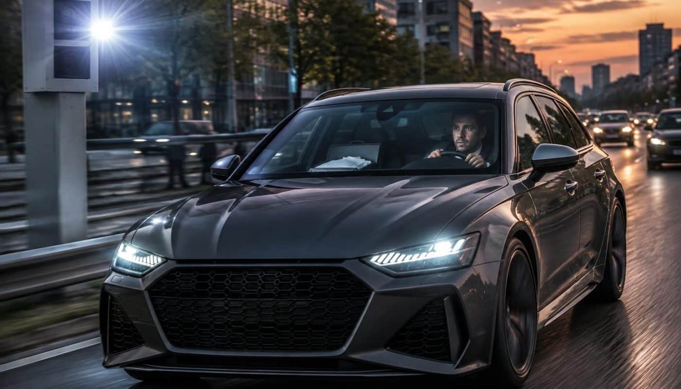au volant de son audi rs6, il est flashé à très grande vitesse sur une route limitée à 50 km/h. cet excès pourrait lui coûter son emploi.
