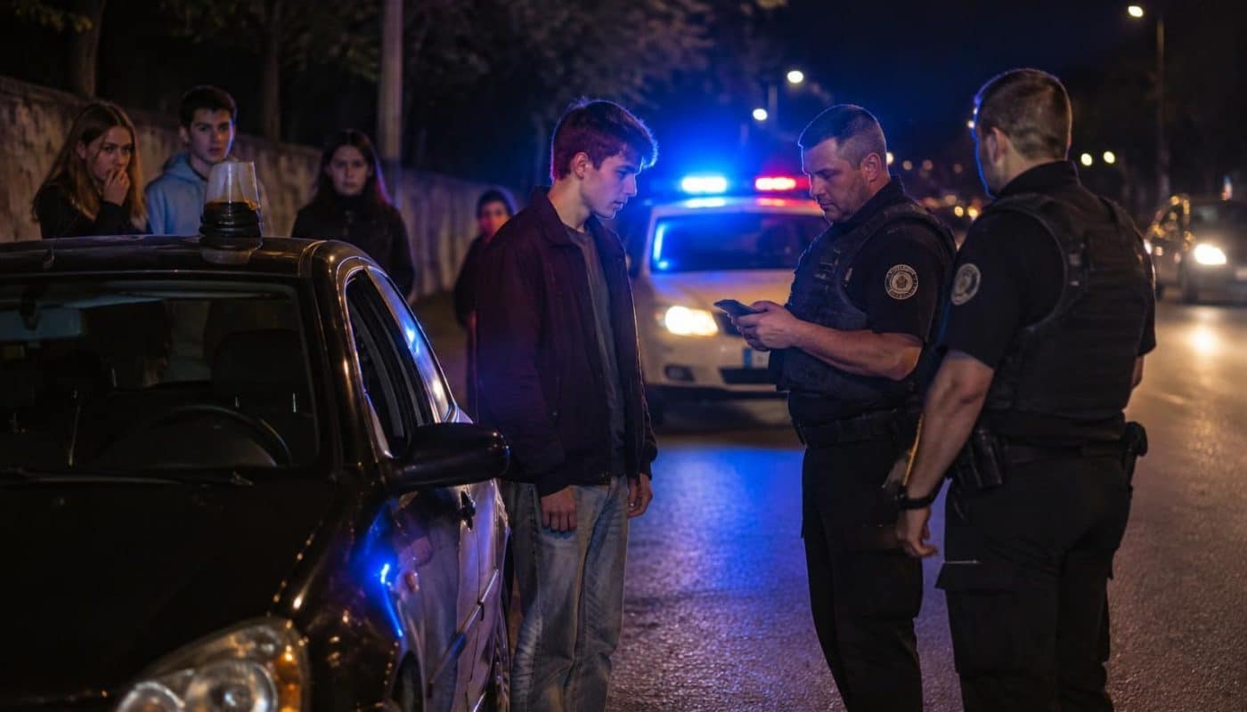 à 18 ans, ivre au volant, il utilise un gyrophare pour amuser ses amis. la police, elle, prend l’affaire très au sérieux.